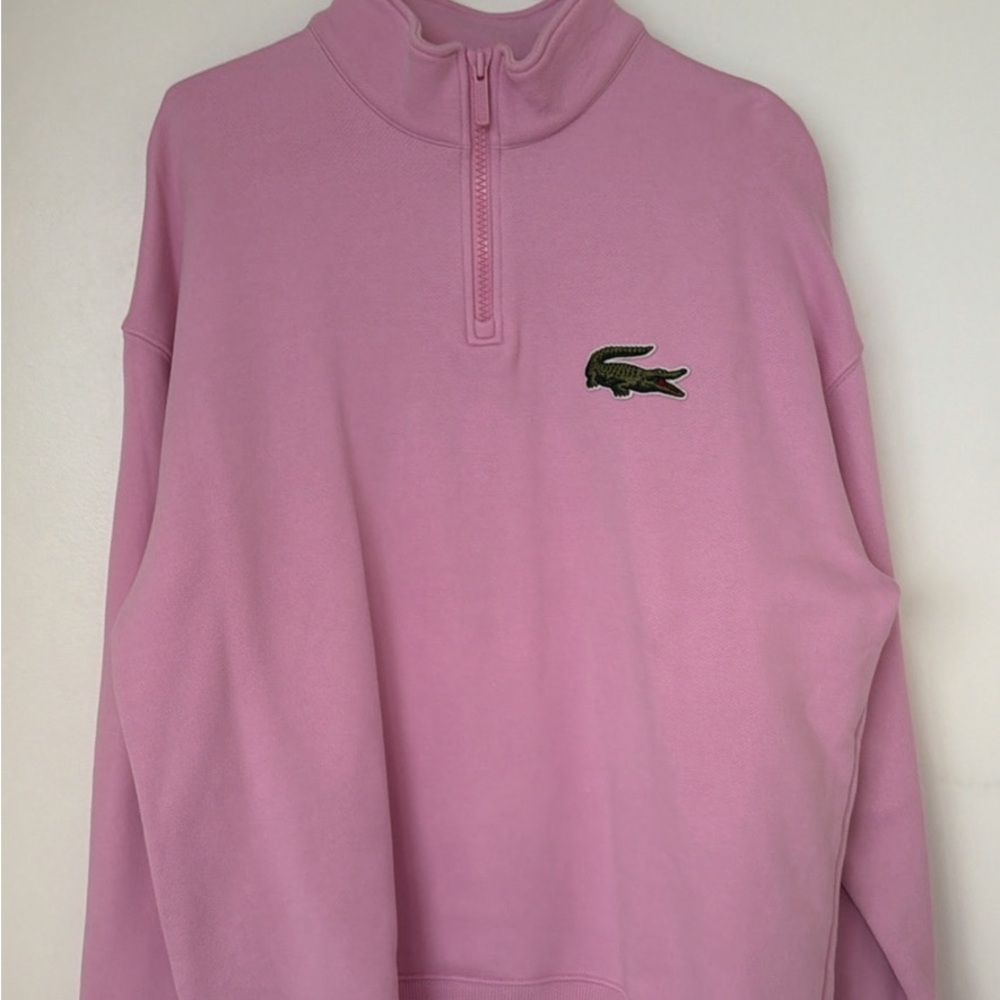 Lacoste Light Pink Loose Fit Pullover